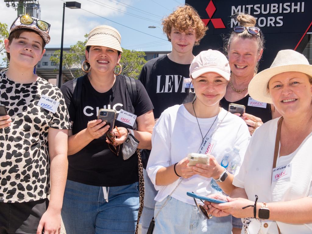 Darcy Edgerton, Belinda Edgerton, Tyson Fischer, Leah Fischer, Tiffany Falzon and Amanda Falzon at CSI Mackay CBD.Picture: Michaela Harlow