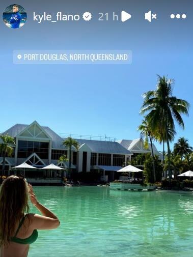 Canterbury's Kyle Flanagan at Port Douglas. Picture: Instagram.