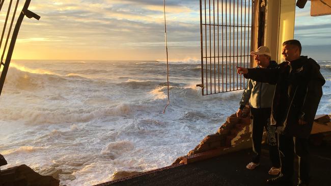 The Coogee Surf Club was serverely damaged by the mammoth surf. Picture: Supplied