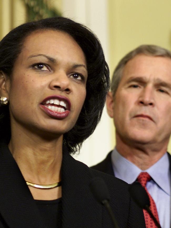 Condoleezza Rice and George W. Bush