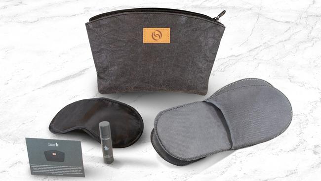 The new amenity kit in premium economy.