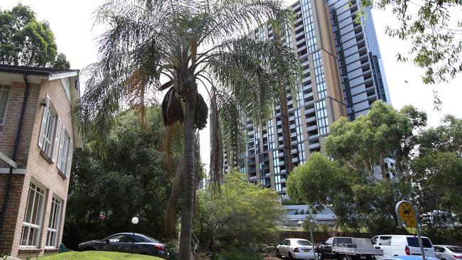 The 25-storey development across the road from the Azizi residence. Picture: Sam Ruttyn