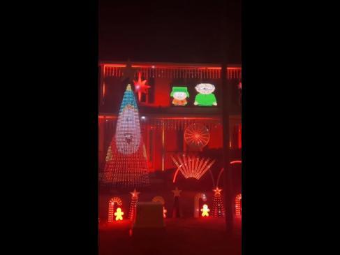 House goes viral for incredible South Park themed Christmas lights display