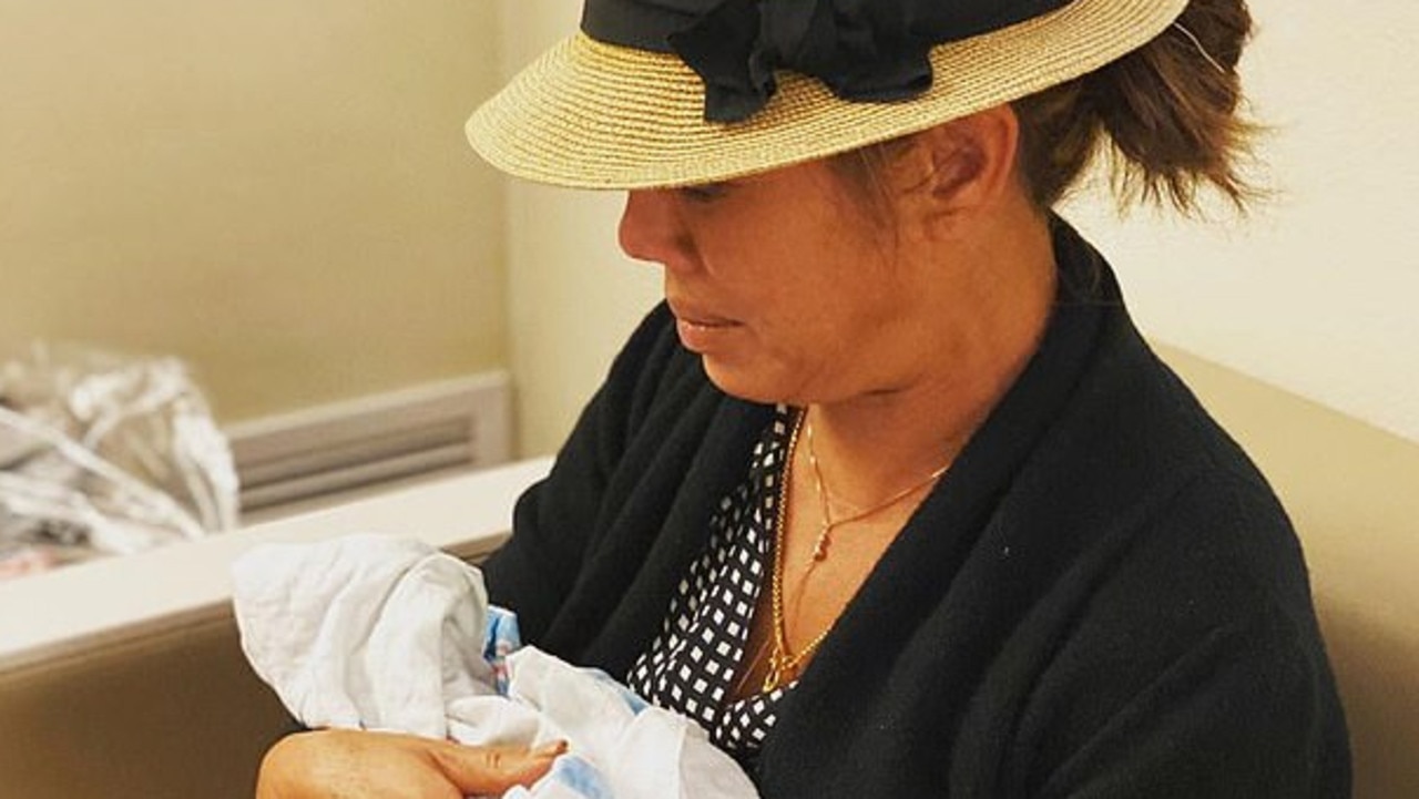 Chrissy Teigen’s mother Vilailuck cradles her late grandson Jack.