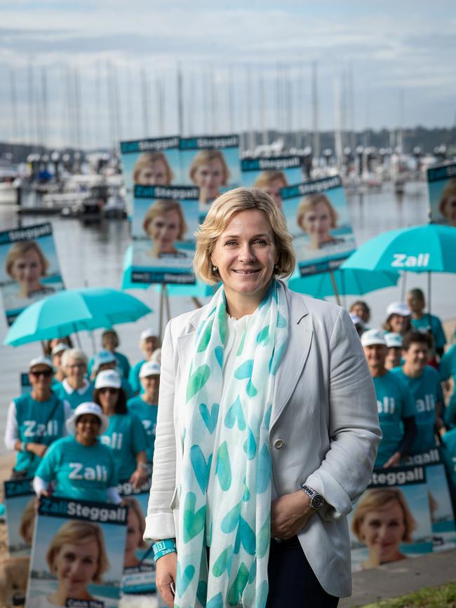 Zali Steggall at Spit Bridge, Mosman. Photo: Julian Andrews.