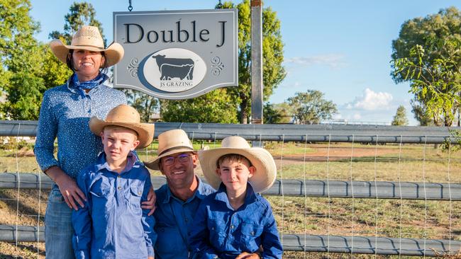 JS Grazing's Jeremy, Julie, Henry and Leo Shaw at their Injune property, Queensland.