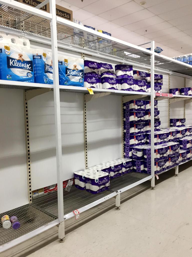Pictures of empty shelves have flooded social media. Picture: Supplied