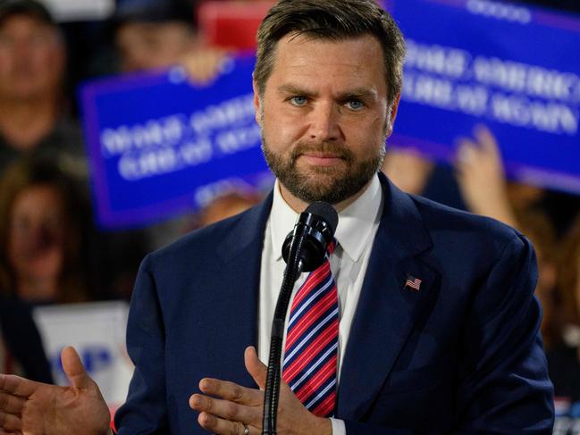 Republican vice presidential nominee JD Vance speaks at a rally in Erie, Pennsylvania. Picture: AFP