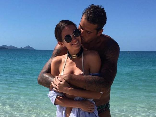 The loved up couple on holiday for Jesinta's dad's 50th birthday. Picture: Instagram