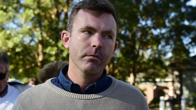 Nick Warby leaves Hornsby Local Court in Sydney. Picture: AAP