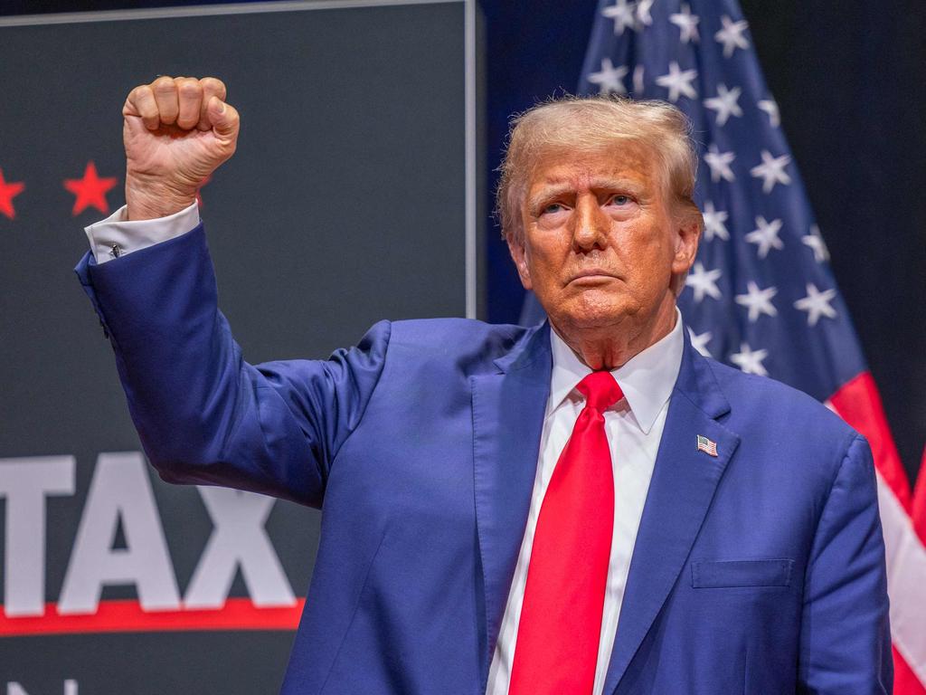 Republican presidential nominee and former President Donald Trump speaks at a campaign event at Harrah's Cherokee Center on August 14, 2024 in Asheville, North Carolina. Picture: Grant Baldwin/Getty Images/AFP