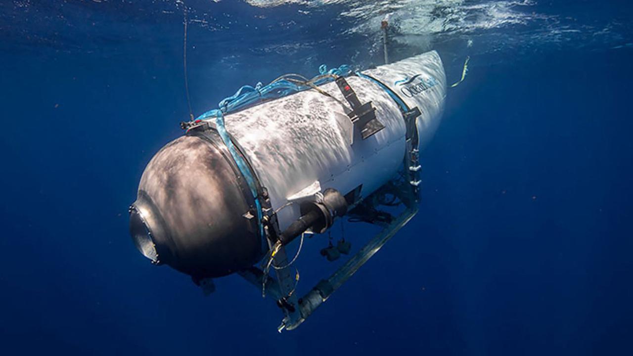 Rescue teams raced against the clock to find the Titan submersible (pictured). Picture: Handout / OceanGate Expeditions / AFP.