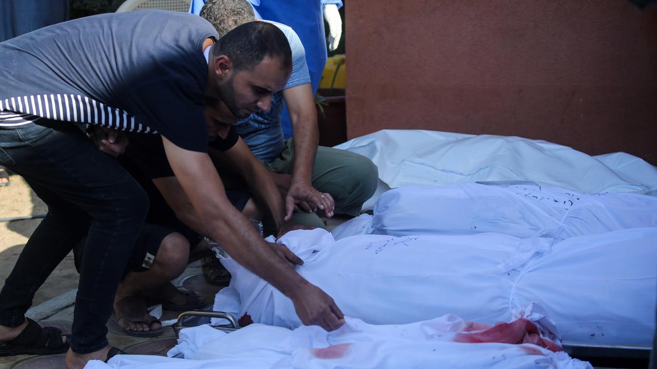 Bodies of Palestinians killed during Israeli air raids on Gaza. Picture: Getty Images