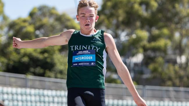 Long Jumper Mason McGroder from Trinity AC.