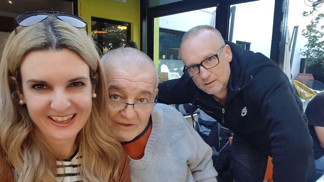 Gemma Tognini with her brother and father Bruno.