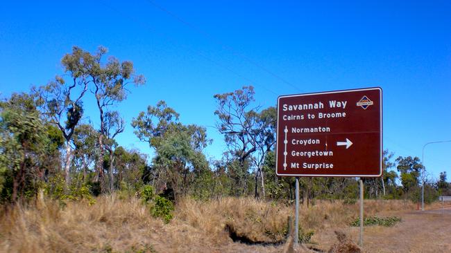 The bitumen peters out at Normanton on the Savannah Way.