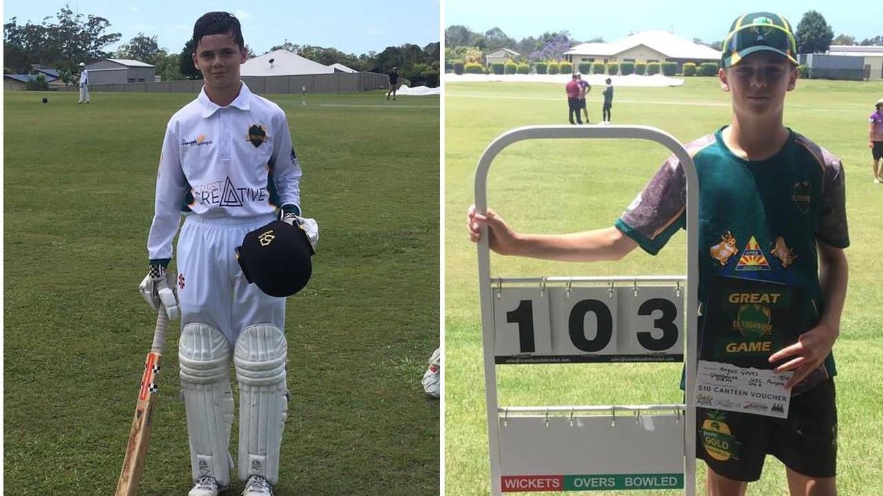 Glasshouse junior cricketer Angus Goves.