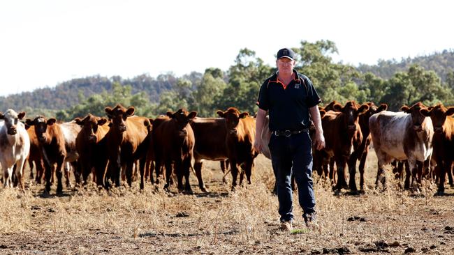 Farmer Peter Stuckey, 44, said many landowners are doing it tough in the drought-declared area of Condobolin, NSW. Picture: Jonathan Ng