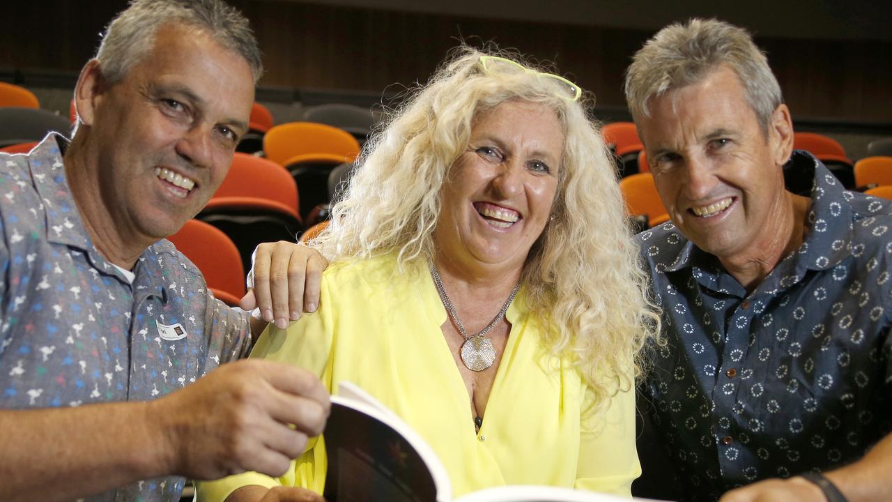 Sports performance psychologist Jenny Williams with her brothers Mark, left, and Stephen.