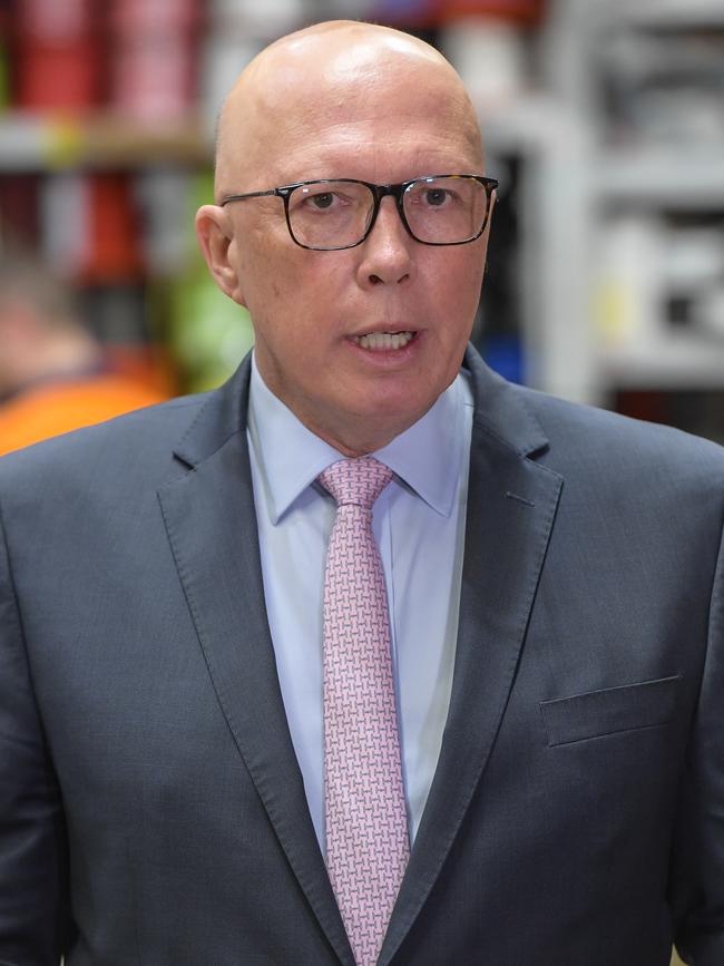 Peter Dutton has started the election year with slow and steady tread. Picture: NewsWire / Roy VanDerVegt