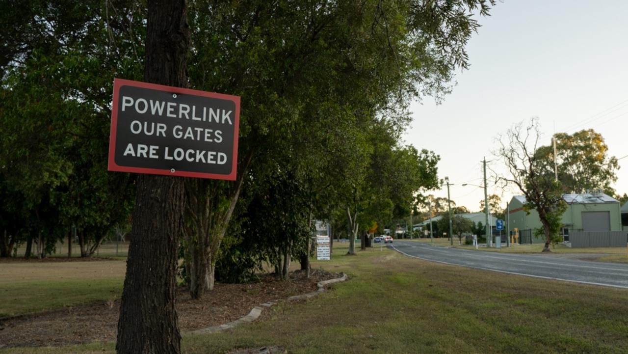 Signs around Kilkivan opposing Powerlink transmission lines were taken down by council workers at TMR’s request. Picture: Christine Schindler