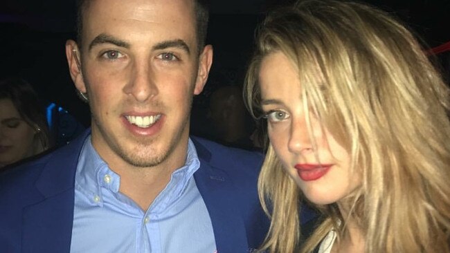 Sin City nightclub VIP host Ric Gibson with Aquaman star and Hollywood A-lister Amber Heard at the Surfers Paradise nightclub back in 2017.