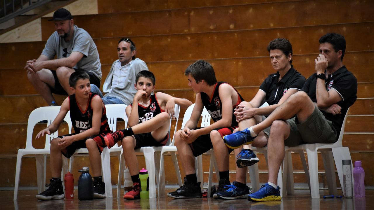 Action from the match between Byron Bay Red and Byron Bay Black in the North Coast Shield Under-14 Division One competition played at PCYC Grafton on Sunday, 20th September, 2020. Photos Bill North / The Daily Examiner