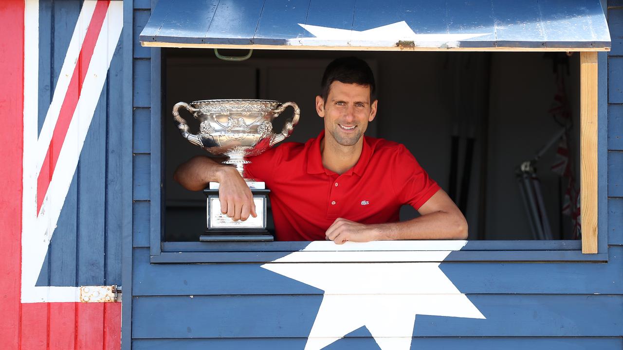 It’s still unclear whether world No.1 Novak Djokovic will be in Melbourne to try to win a 10th Australian Open. Picture: Getty Images