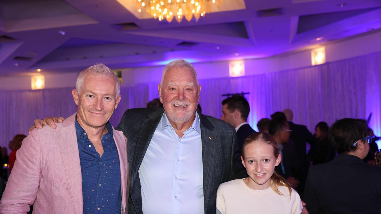 John Warne, Paul Donovan and Lani Warne at the 2024 Gold Coast Marathon welcome function at Crowne Plaza Surfers Paradise for Gold Coast at Large. Picture, Portia Large.