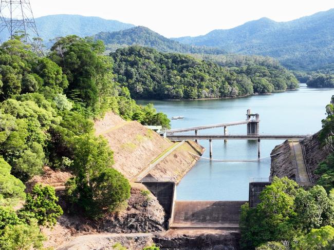 Copperlode Falls Dam and water intake, on the edge of Lake Morris, the main drinking supply for Cairns and surrounds. Lake Morris is nestled in the base of the Lamb Range. Picture: Brendan Radke