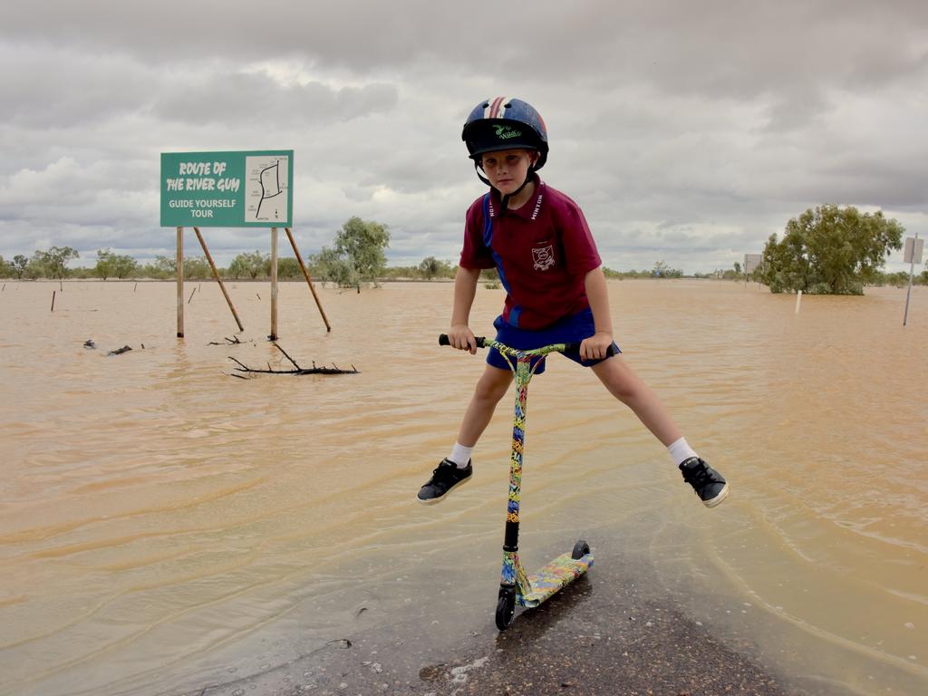 Ethan Cox, 9, from Warrnambool Station, 80km southwest of Winton. Picture: John Elliott