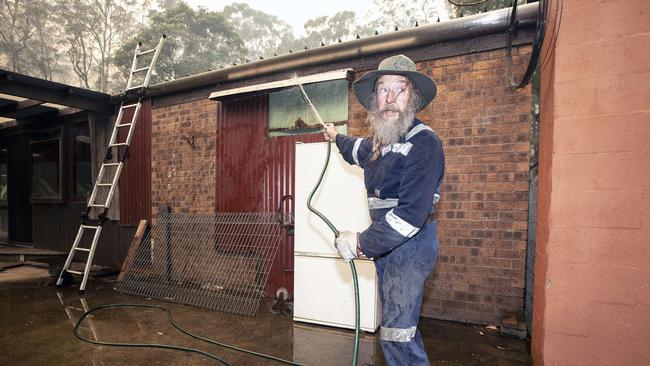 Ian Patton has stayed at his Turmeil property to protect it during the Currowan bushfires. Picture: Gary Ramage