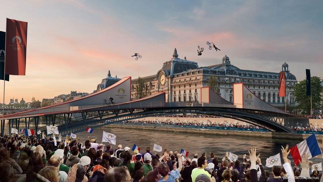 An early artists impression of how the Paris Olympics opening ceremony could looks. Picture: Florian Hulleu / Paris 2024