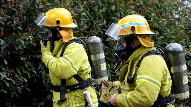 CFA firefighters attending a job. Picture: Steve Tanner