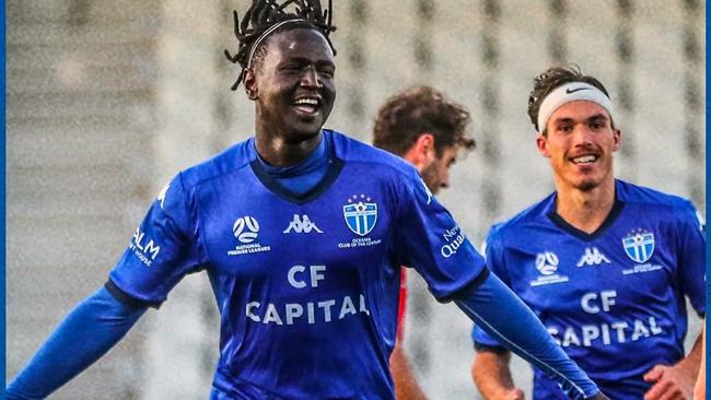 South Melbourne goalscorer Ajak Riak. Picture: SMFC Facebook