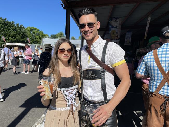 D and E at the 2024 Yarra Valley Oktoberfest. Picture: Himangi Singh.