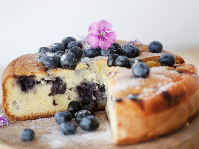 The popular lemon/blueberry cake. Picture: Sue Graham