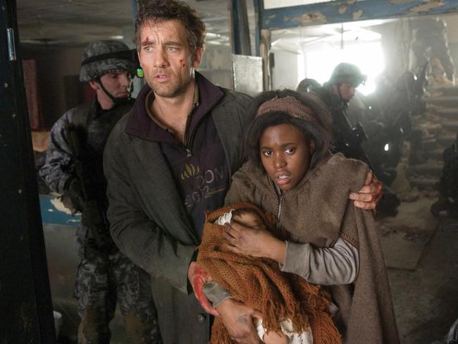 Clive Owen must protect the one pregnant woman left on earth in Children of Men. Picture: Supplied