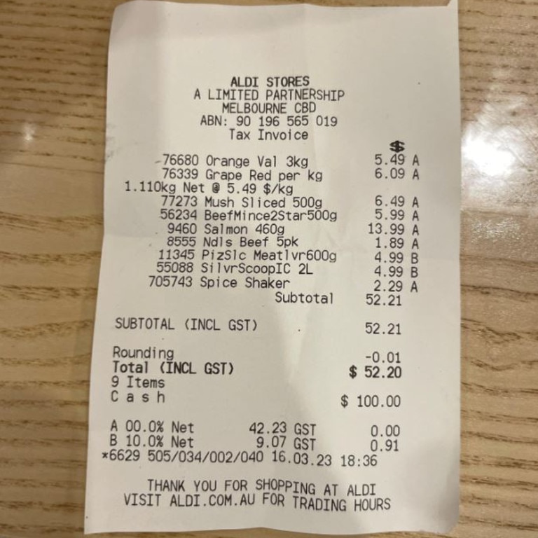 The basket of goods test showed shoppers save 25 per cent on their shop. Picture: Reddit