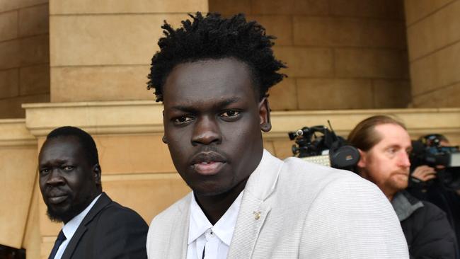 Garang Akech Luk outside the District court in Adelaide, September 3, 2018. Picture: AAP/David Mariuz