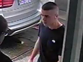 A CCTV image released by police in the wake of the alleged stabbing. Photo: NSW Police.