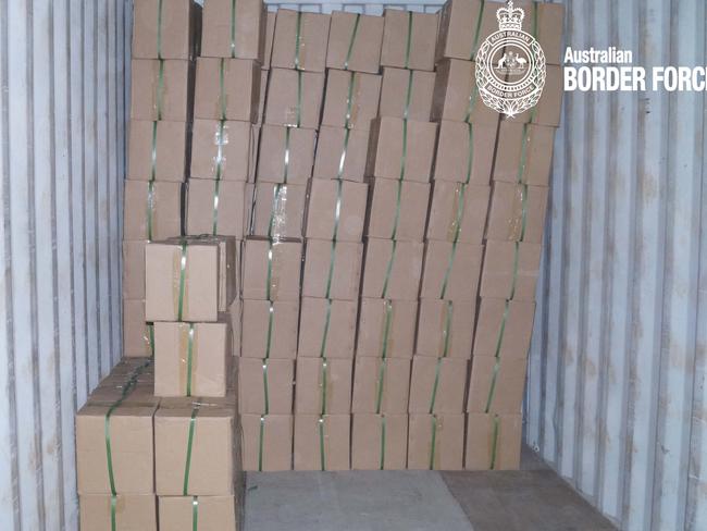 On 10 September 2019 a shipment declared as furniture was x-rayed by ABF officers. Picture: ABF