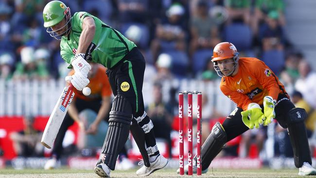 MELBOURNE, AUSTRALIA - DECEMBER 23: Marcus Stoinis of the Stars bats during the Men's Big Bash League match between the Melbourne Stars and the Perth Scorchers at CitiPower Centre, on December 23, 2022, in Melbourne, Australia. (Photo by Daniel Pockett/Getty Images)