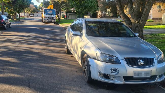 Some of the car damage sustained after the crash in Adelaide’s northeast. Picture: Andrew Hough