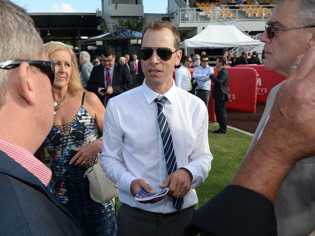 Trainer Matthew Dale after his stable star’s win. Picture: Grant Peters, Trackside Photography