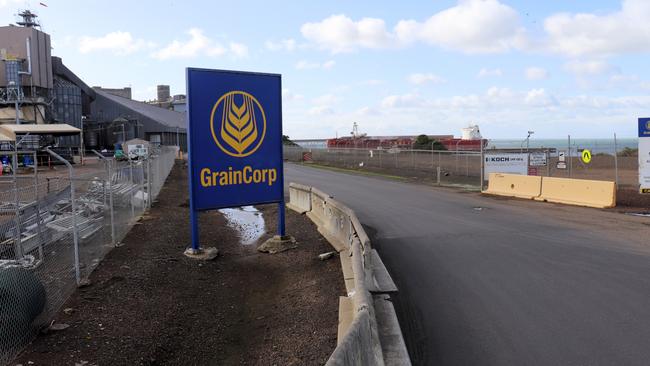 The GrainCorp Geelong Terminal entrance on Mackey St, North Geelong is directly opposite the old power station.