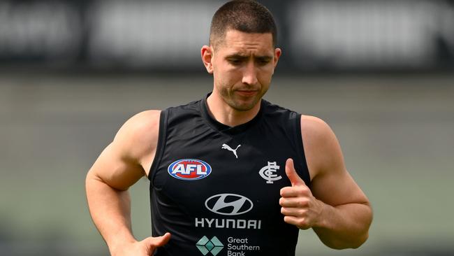 Jacob Weitering has won his second Carlton B&F. Picture: Morgan Hancock/Getty Images
