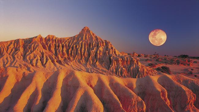 The heritage-listed Lake Mungo National Park in far south-west NSW.