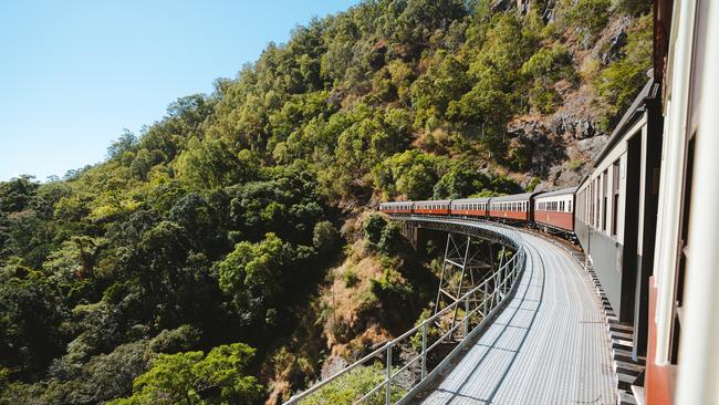 Kuranda Scenic Railway is a popular outing from Cairns. Picture: TEQ