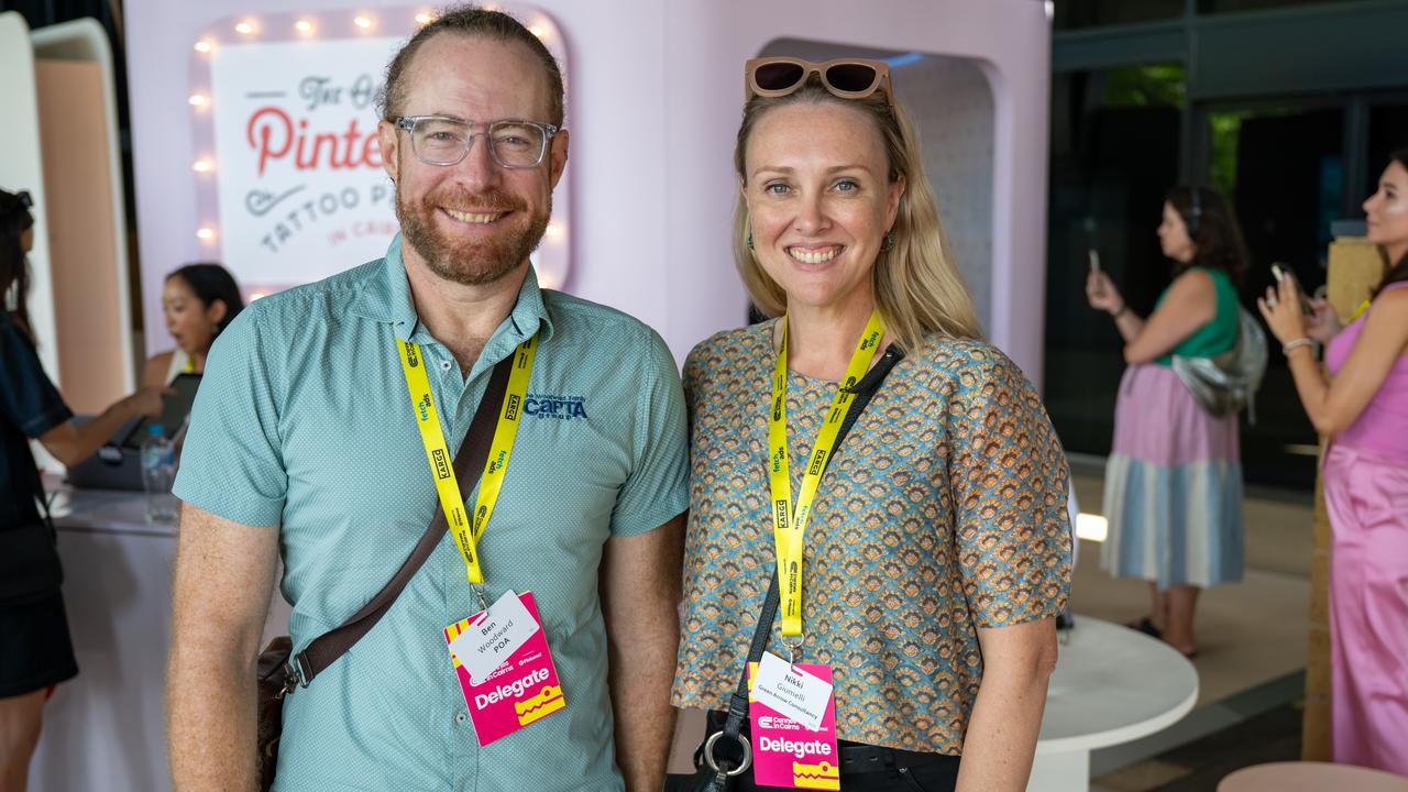 Ben Woodward and Nikki Giumelli at Cannes In Cairns on Tuesday Morning. Picture Emily Barker